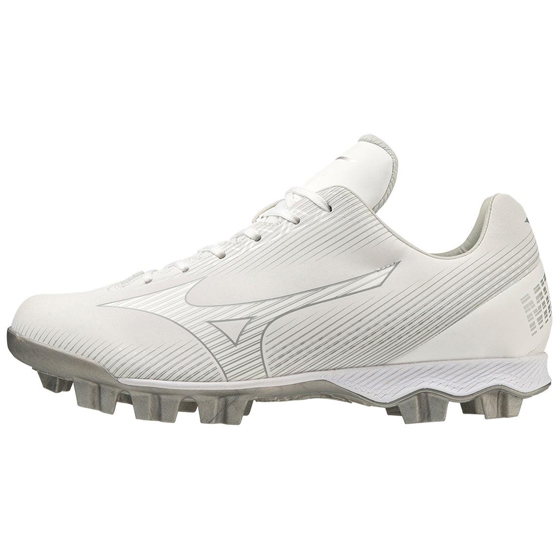 White and black mizuno softball sale cleats