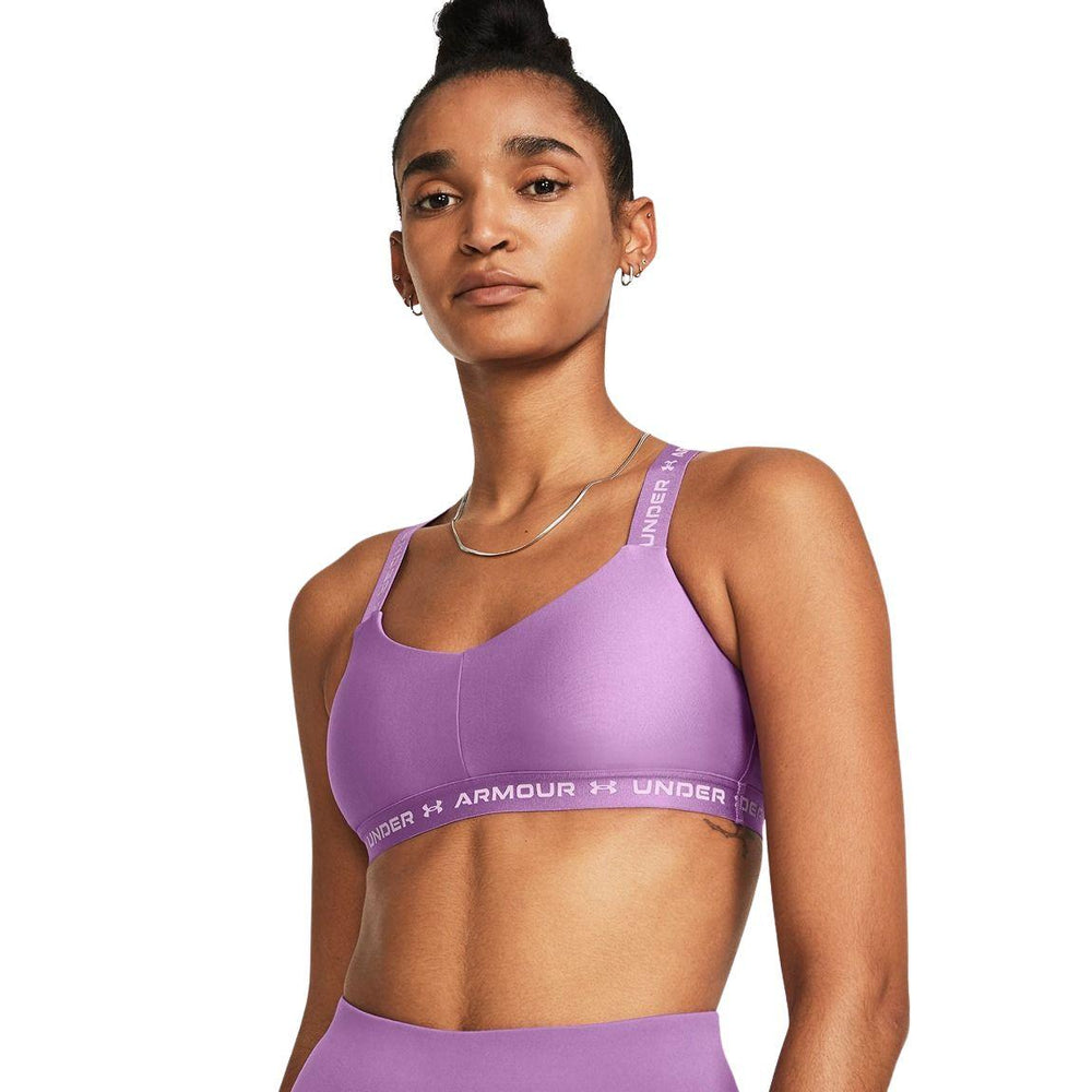 Girls sports bra Under Armour G CROSSBACK GRAPHIC purple