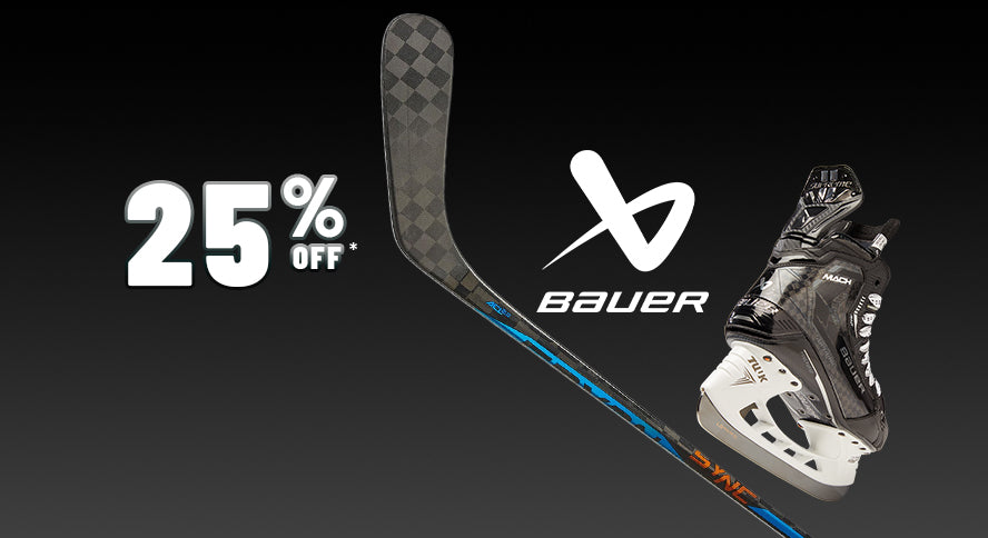 Bauer Clearance Sale 25% off the Nexus Sync Hockey Stick and Mach 2 Hockey Skates
