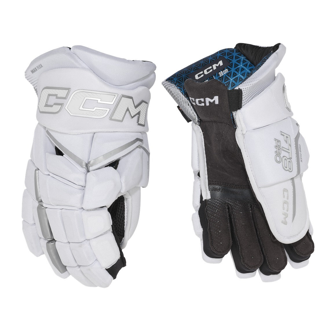 CCM Jetspeed FT8 Pro Hockey Gloves (White Edition) - Senior