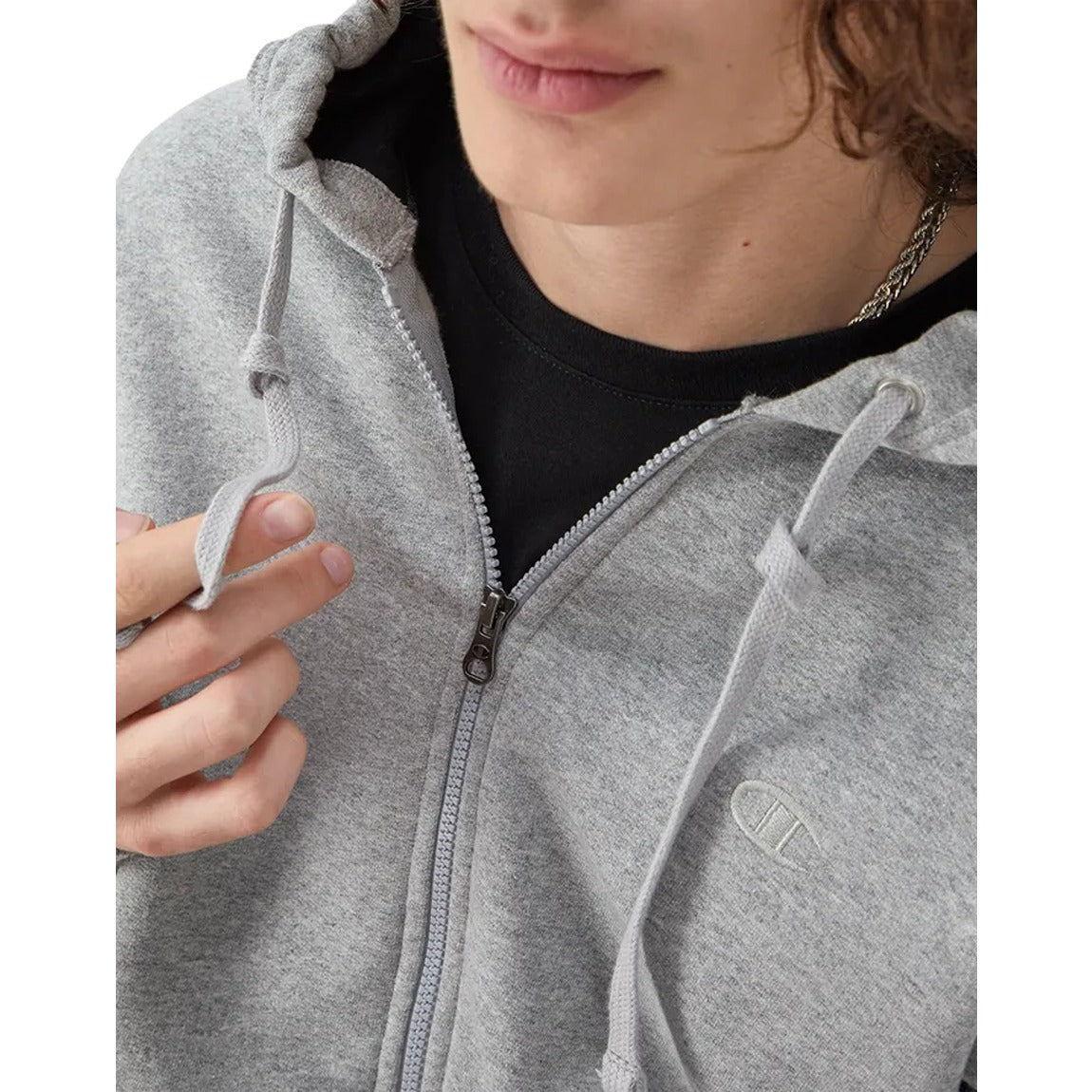 Gray champion hoodie mens on sale