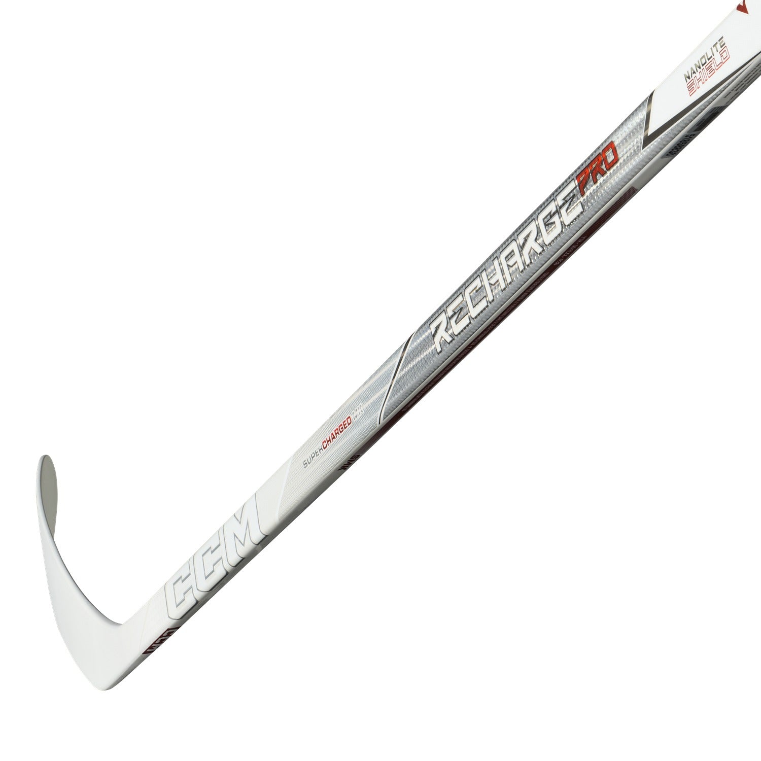 CCM Tacks Recharge Pro Hockey Stick (WHITE) - Youth
