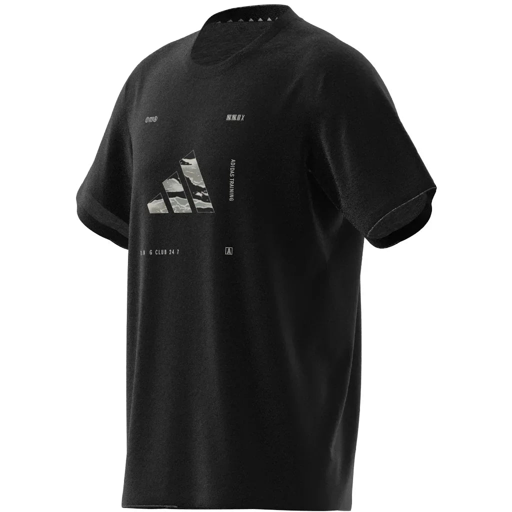 Adidas Climacool Training Camo Logo Graphic T-Shirt - Men - Sports Excellence