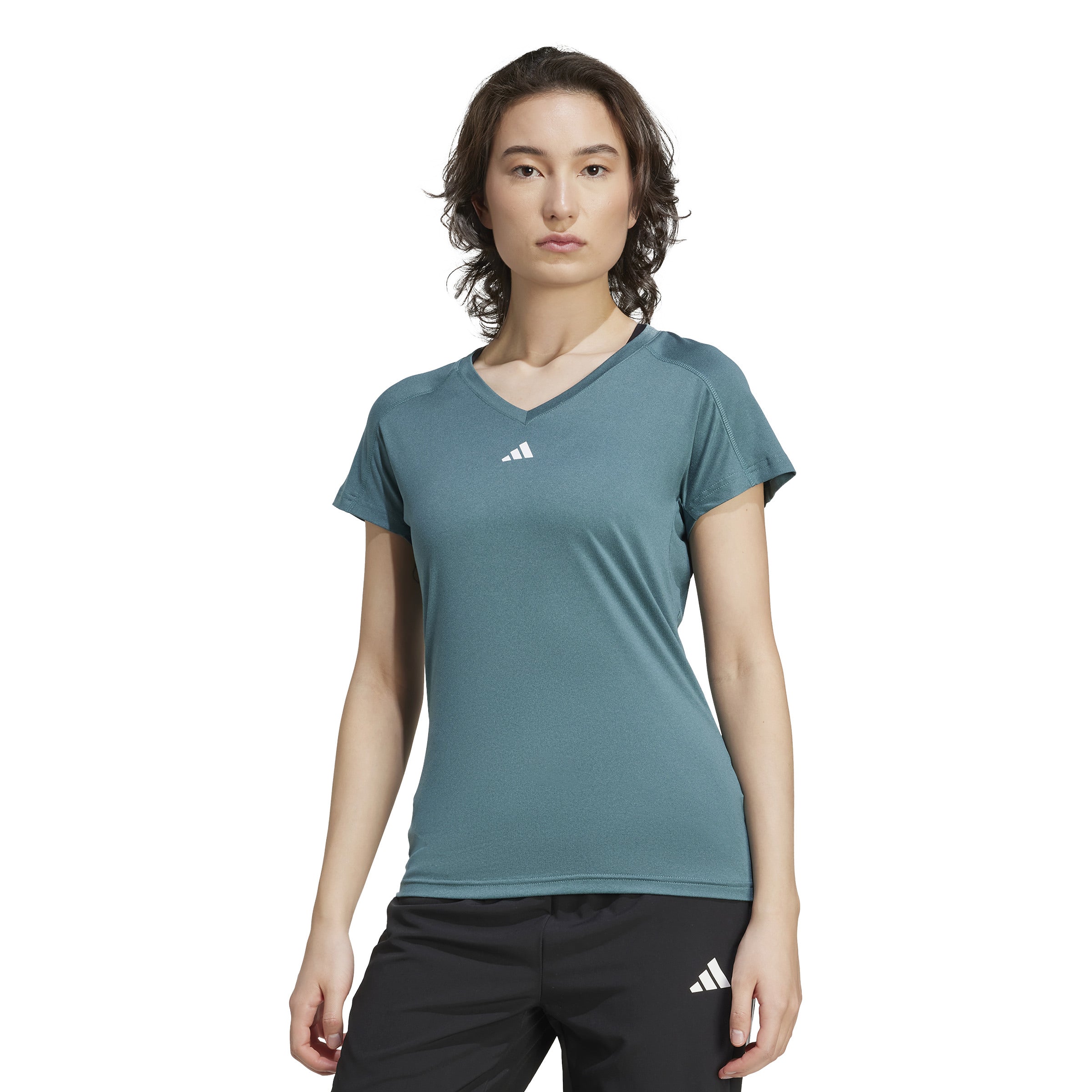 Adidas AEROREADY Train Essentials Minimal Branding V-Neck T-Shirt - Women