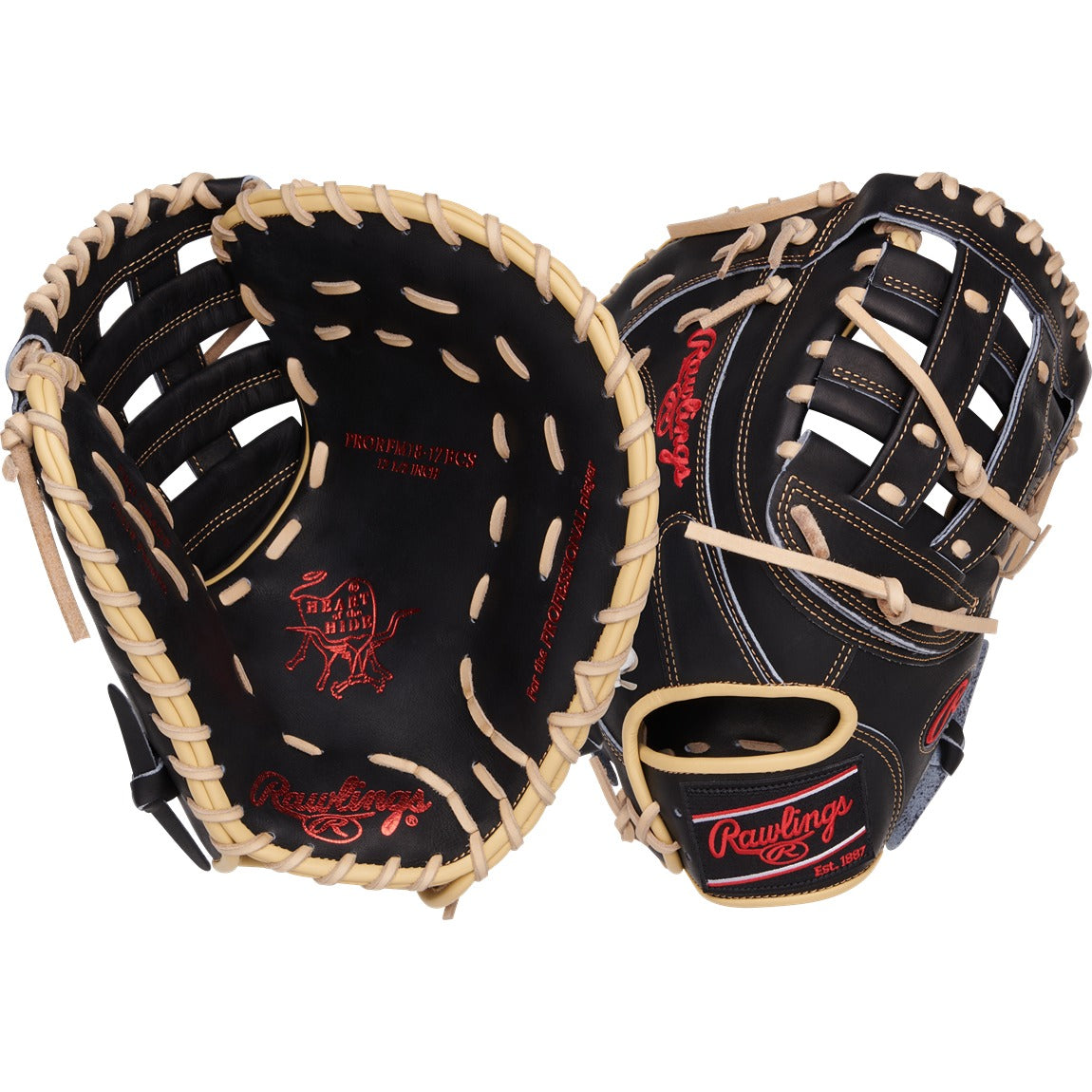 2025 Rawlings 12.5" Heart of the Hide First Base Mitt (PRORFM18-17BCS)