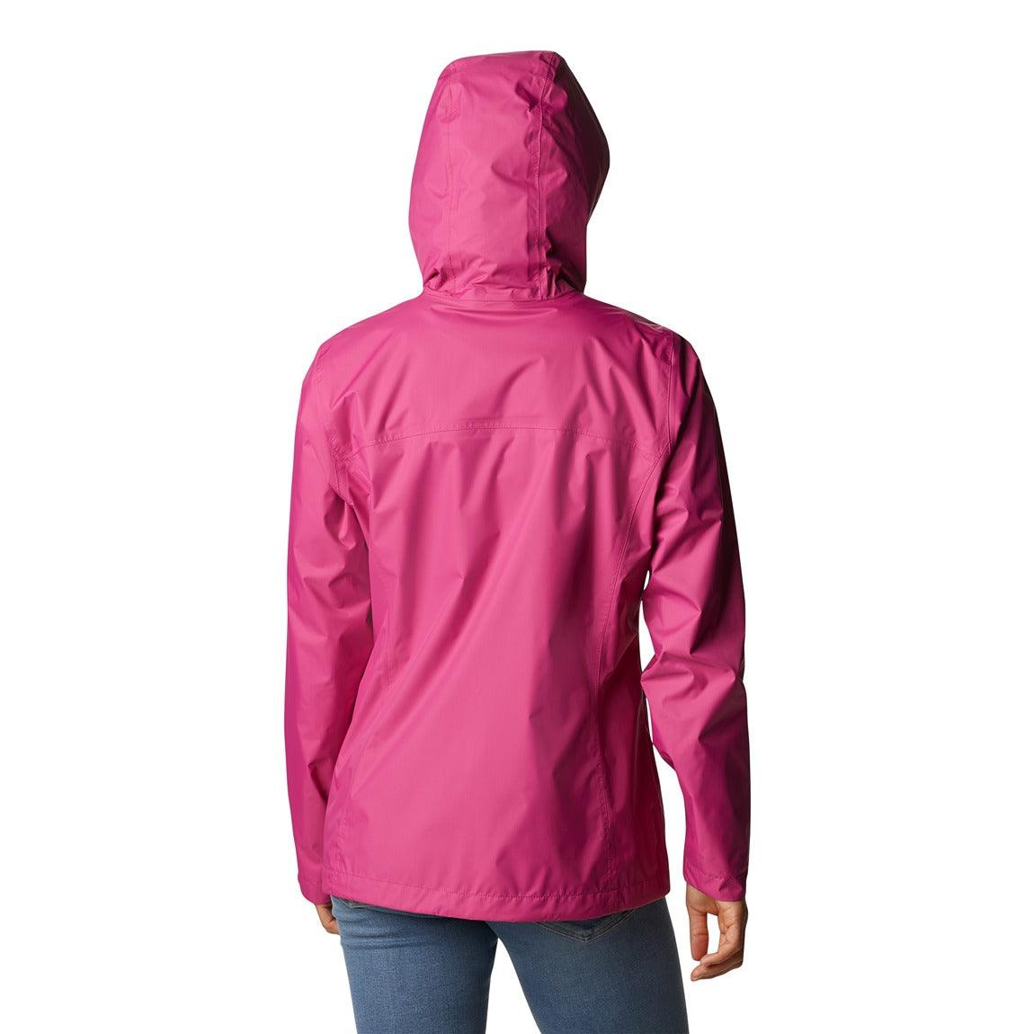 Bright pink outlet rain jacket