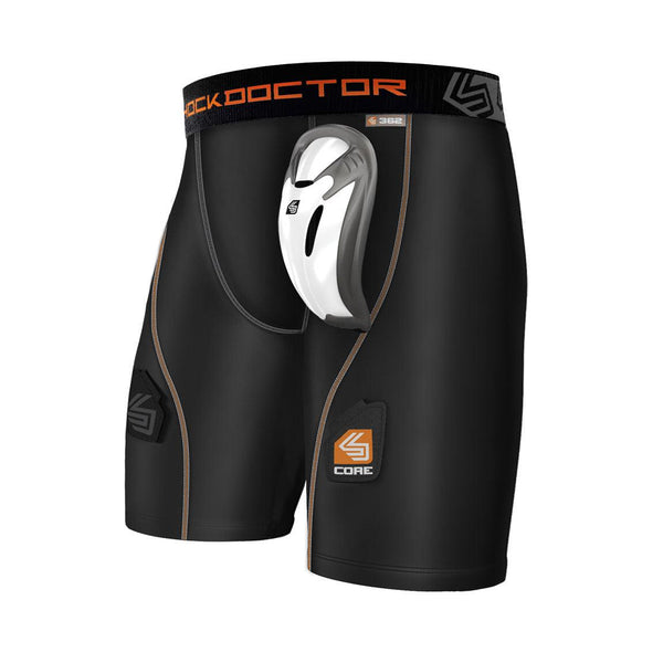 Shock Doctor 362 Core Hockey Shorts With Bio-Flex Cup Jockstrap