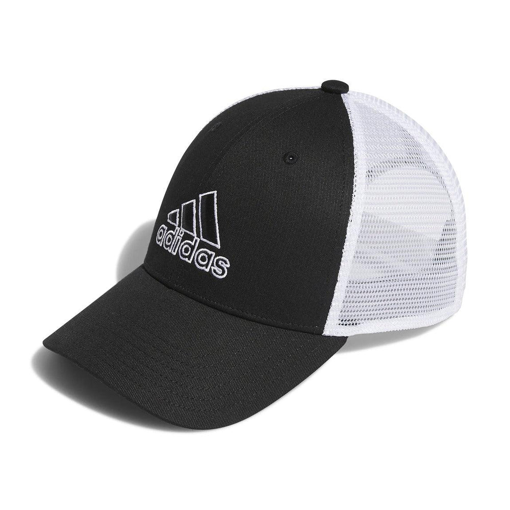 Men's Adidas Structured Mesh Snapback Hat Black/White