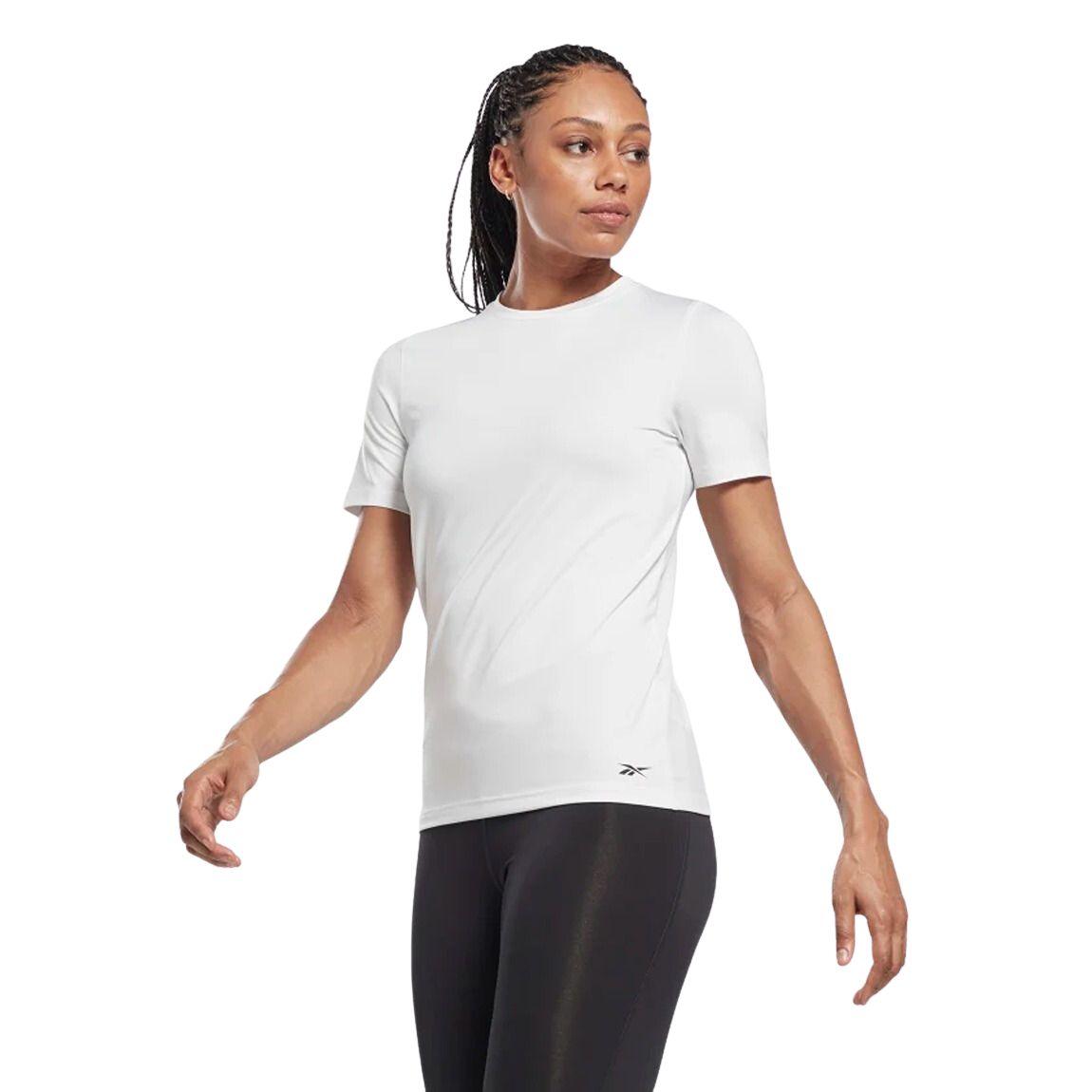 Reebok Womens Sprm T-Shirt Plus Short Sleeve Sports Training