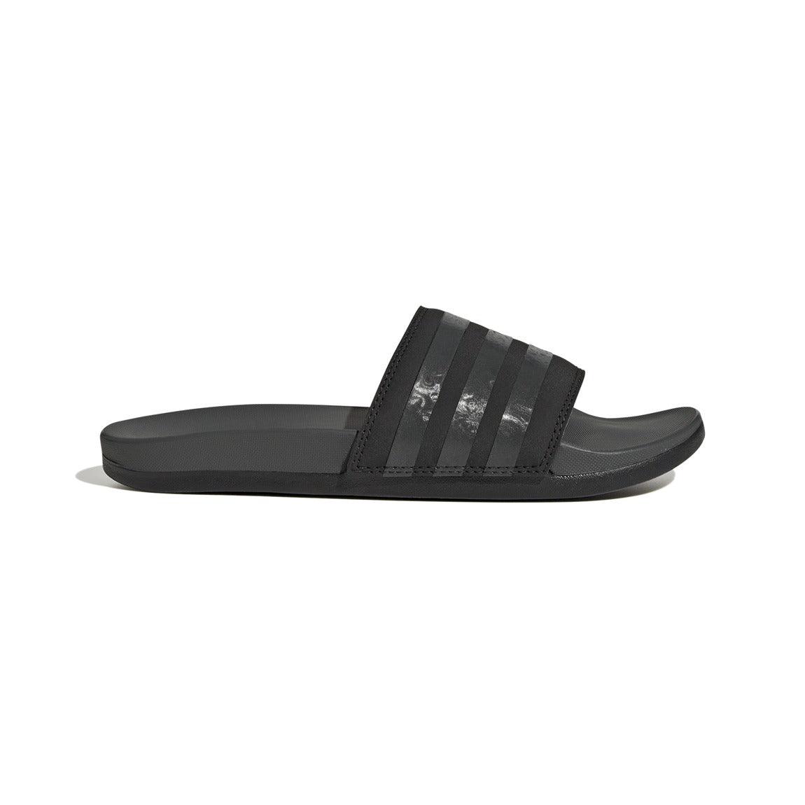 Womens all best sale black adidas slides