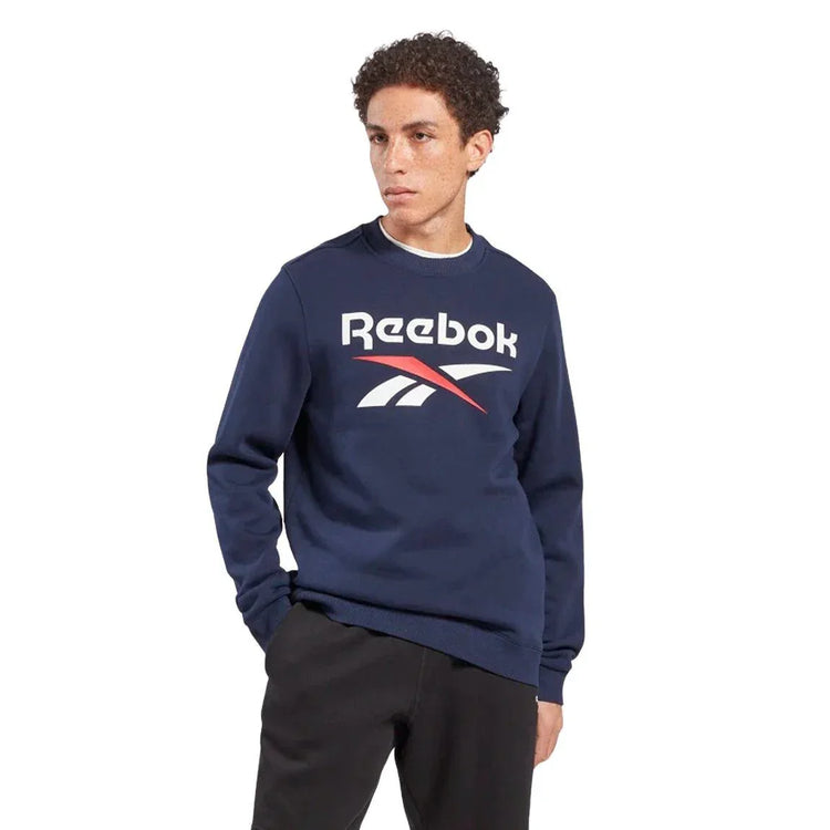 Reebok Identity Fleece Stacked Logo Crew Sweatshirt Men