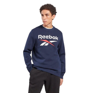 Reebok Identity Fleece Stacked Logo Crew Sweatshirt - Men - Sports Excellence