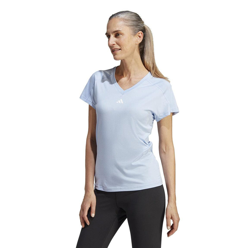 AEROREADY Train Essentials Minimal Branding V-Neck T-Shirt - Women – Sports  Excellence