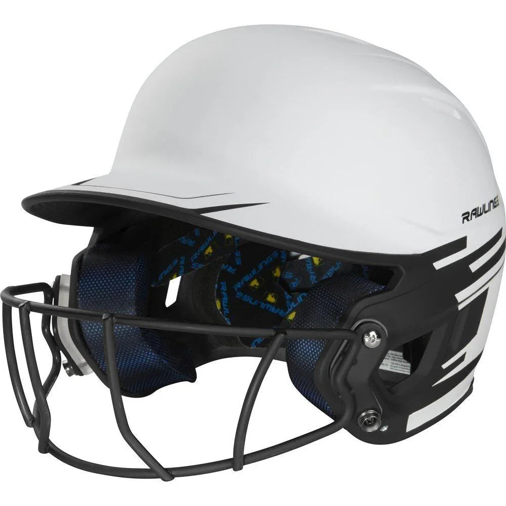 Casque de frappe avec protection faciale - Baseball Softball Noir Taille Unique RAWLINGS Casque de frappe avec protection faciale - Baseball Softball Noir Taille Unique RAWLINGS